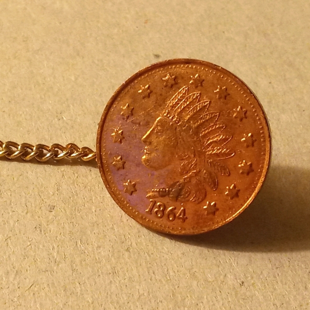 Token Coin Vintage Tie Tack